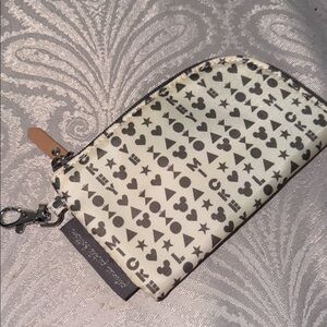 Petunia pickle bottom Monogram Icon Pattern Zip Pouch - Ivory & Gray